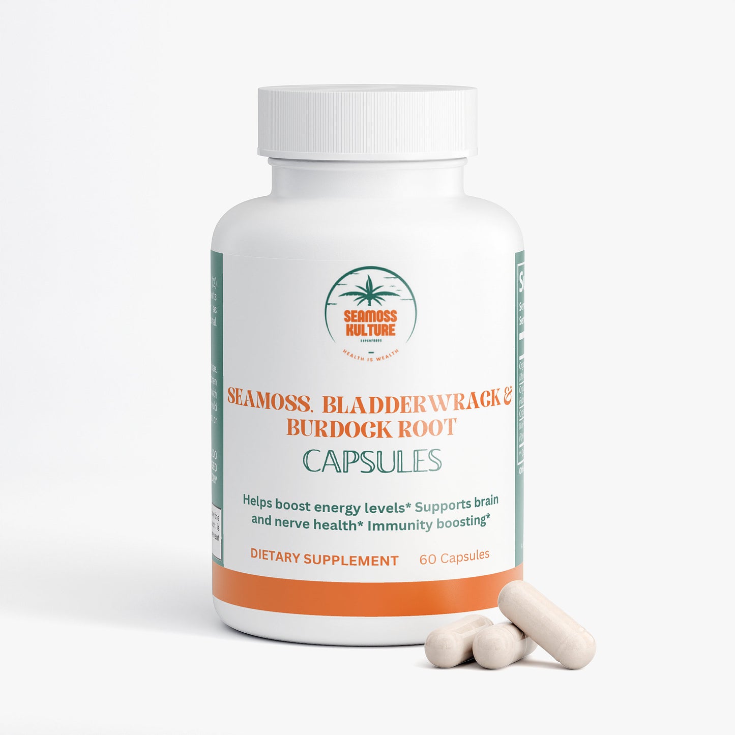 Sea Moss, Bladderwrack and Burdock Capsules