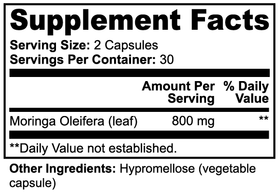 100% Moringa Capsules