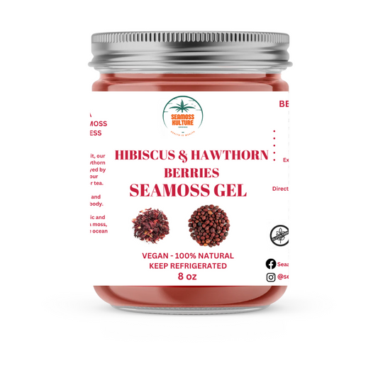 Hibiscus and Hawthorn Berries Seamoss Gel