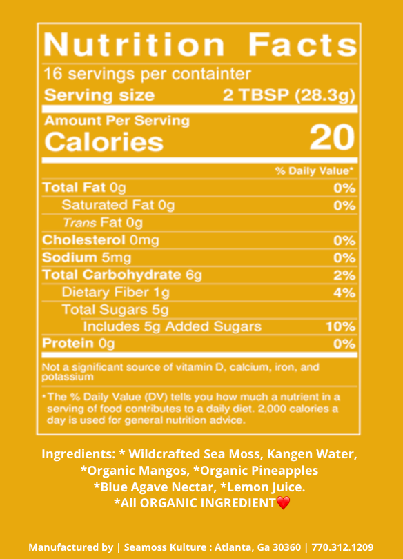 Premium Pineapple Sea Moss Gel