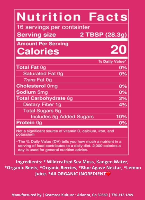 Premium Beets & Berries Sea Moss Gel
