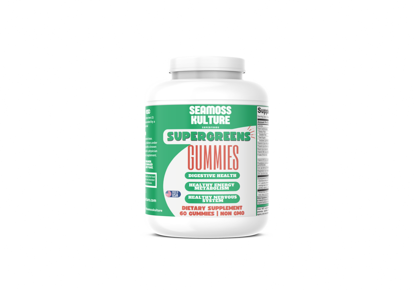 Supergreens Vitamin Gummies - 60 Count