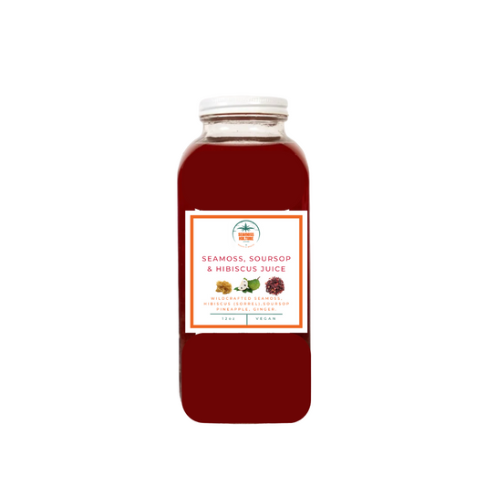 Seamoss, Soursop and Hibiscus Juice