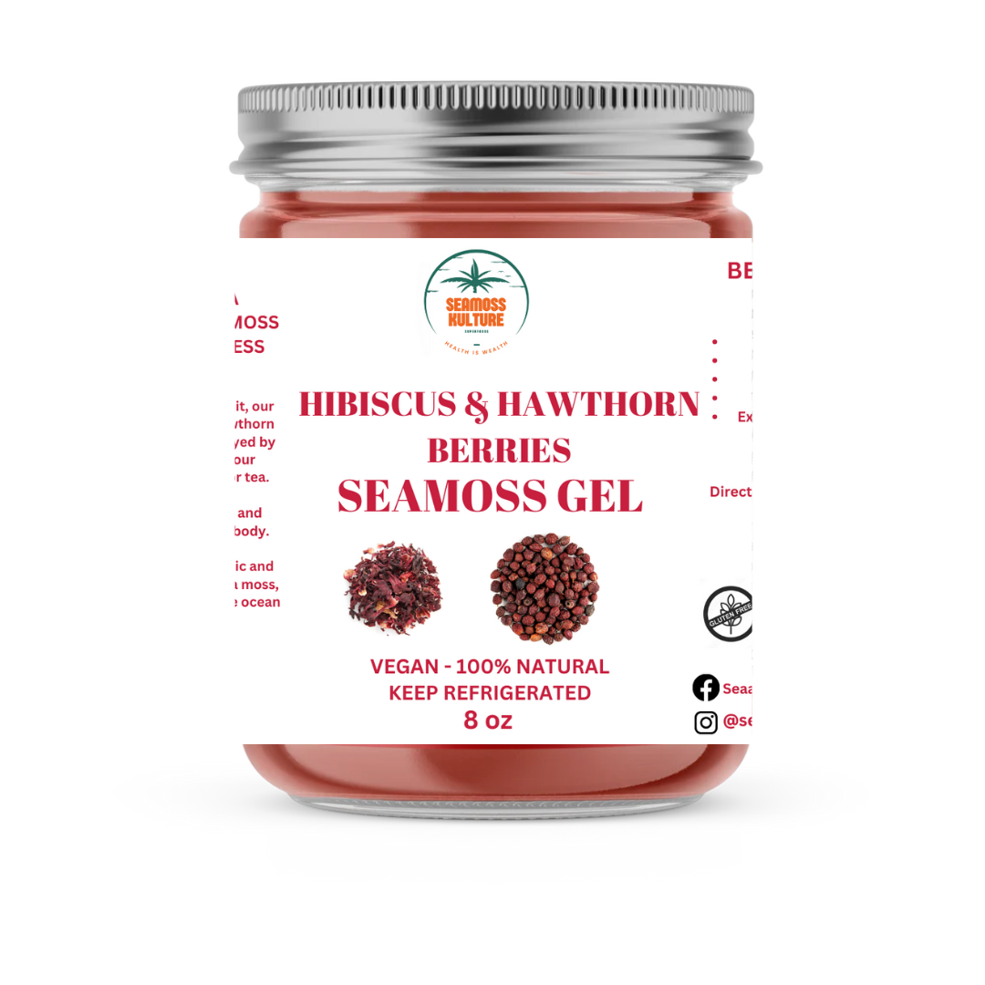 Heart-Healthy Seamoss Gel | Hibiscus & Hawthorn Berry | Boost Your