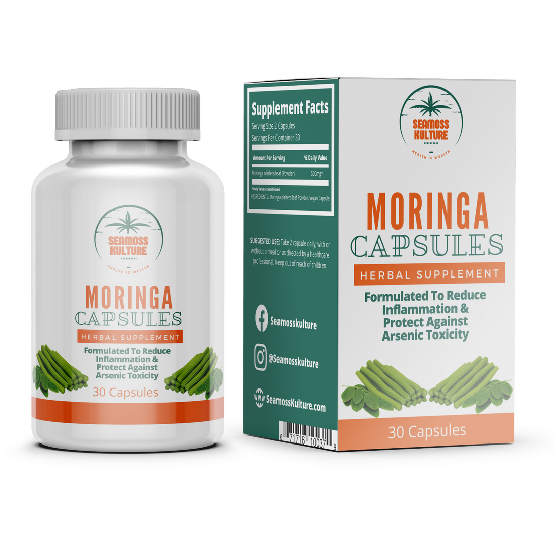 Moringa Capsules – Sea Moss Kulture