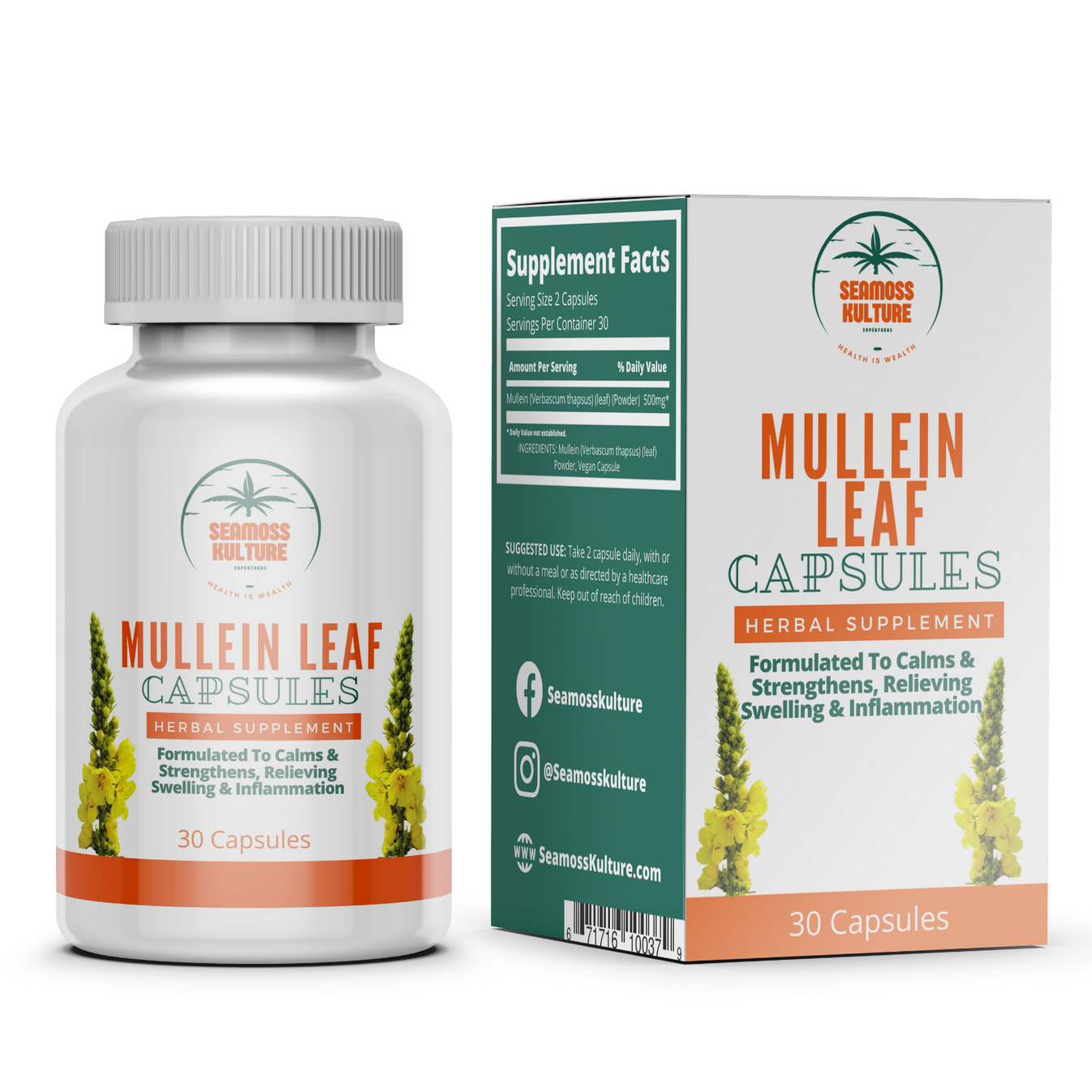 Mullein Leaf Capsules – Sea Moss Kulture