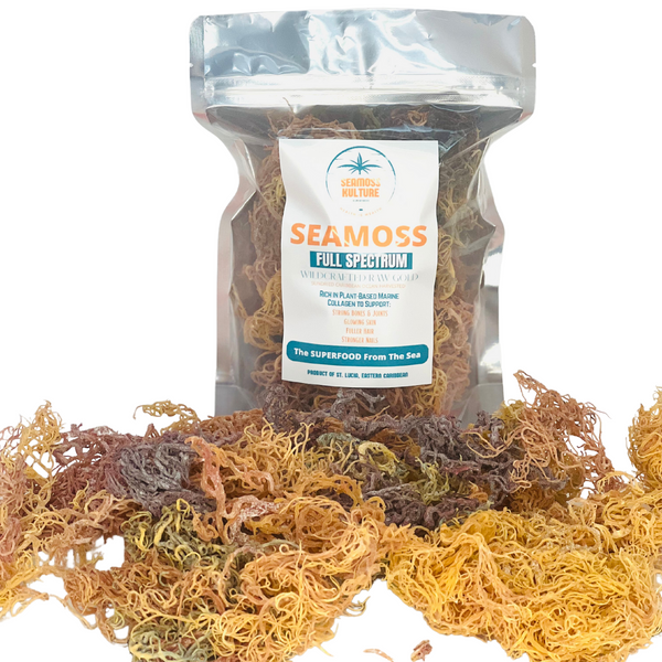 Premium Full Spectrum St. Lucian Wildcrafted Raw Sun dried Sea Moss (I ...