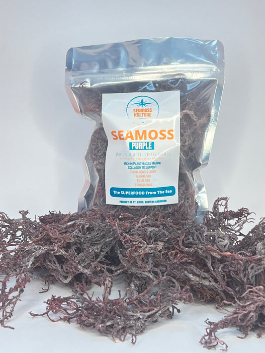 Premium Purple Wildcrafted Raw Sun dried Sea Moss