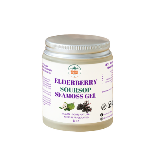 Premium Elderberry & Soursop Sea Moss Gel
